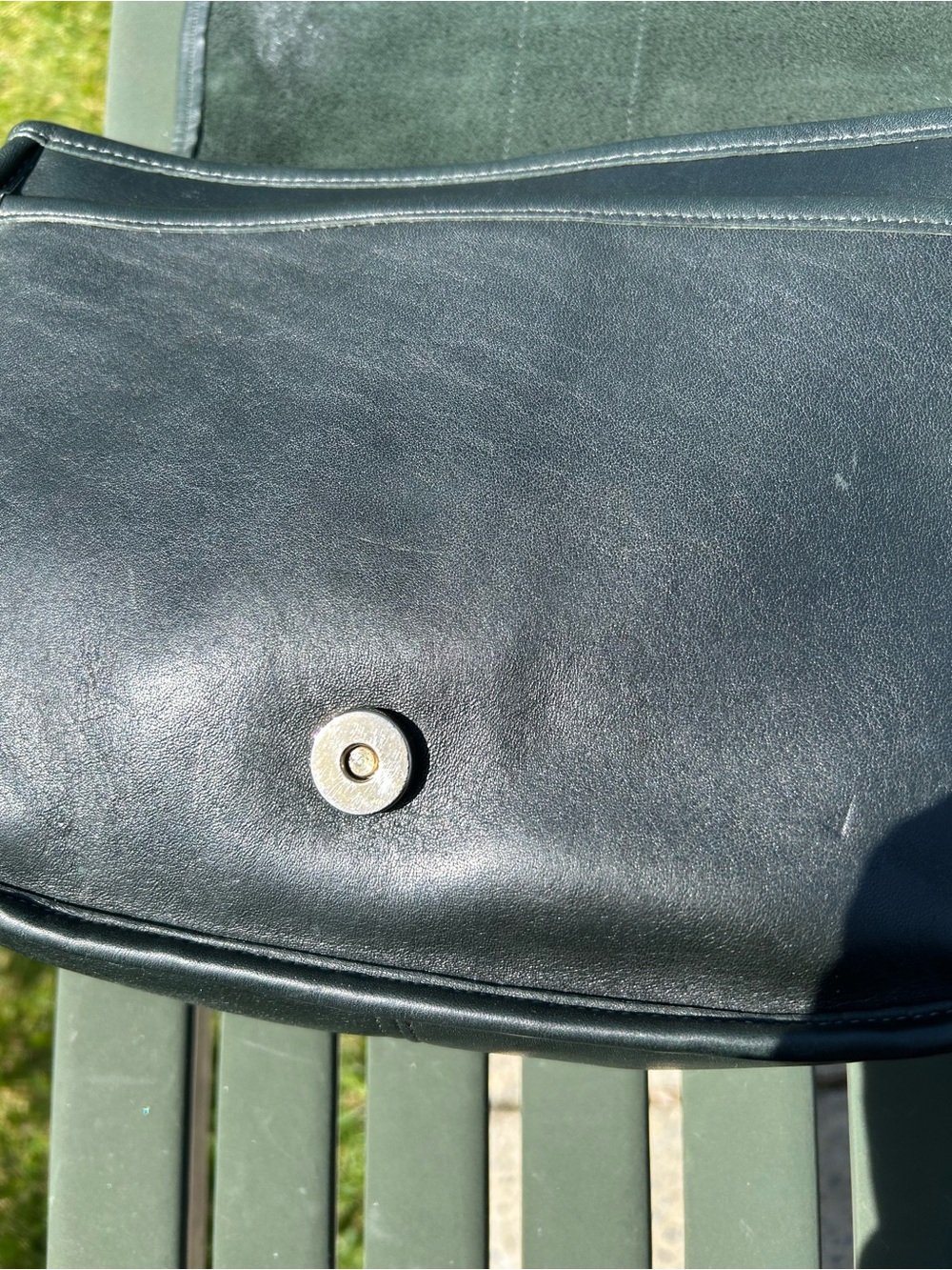 Rare Vintage Coach Forest Green Chelsea Crossbody Bag 9894 Made in USA 1991-1993 - Picture 5 of 13